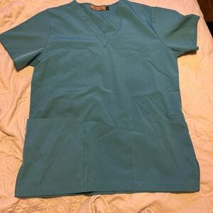 Teal V-Neck Scrub Top VIAOLI Small
